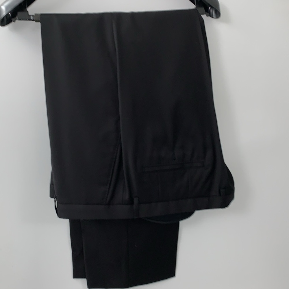 🔥BNWT🔥Hugo Boss “Johnstons1” Mens Suit in Black Sz 46R. Black.Pants Sz 38US - Picture 17 of 17
